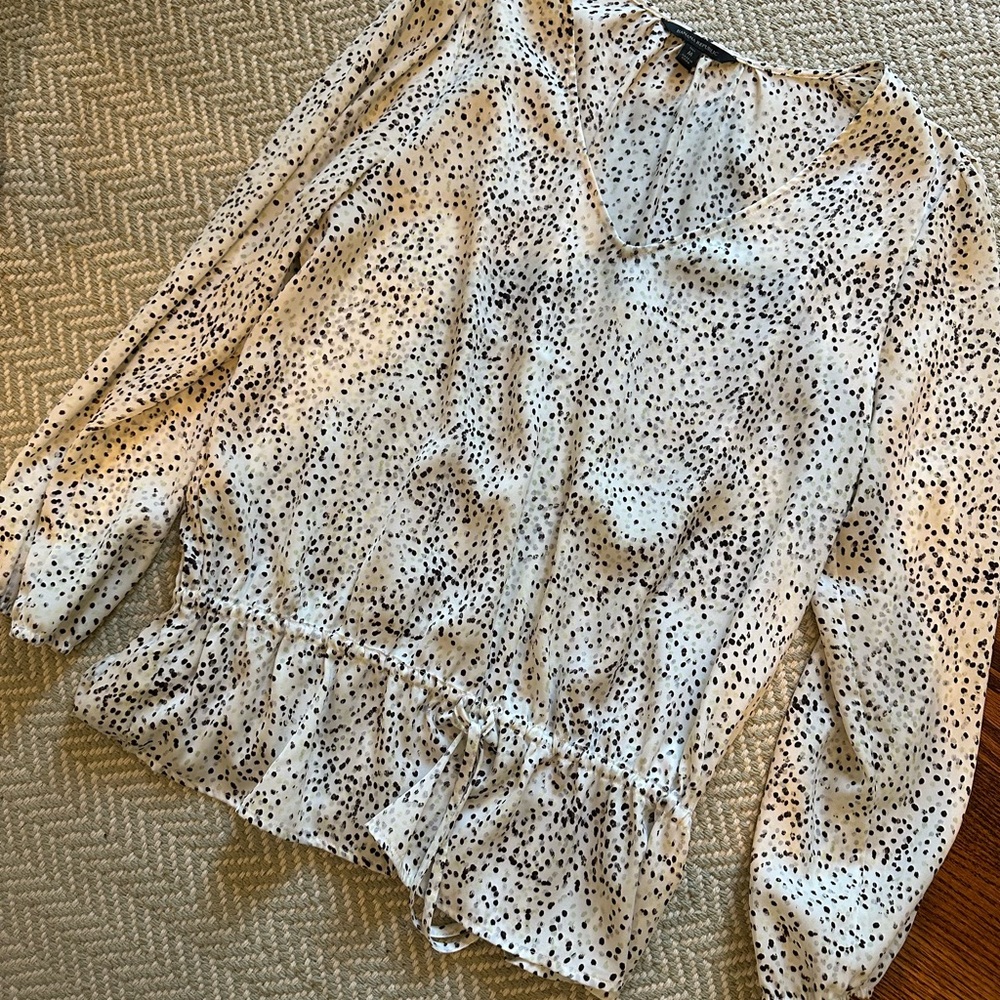 Banana Republic Black and White Patterned Blouse